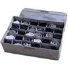 AARAINBOW Organizer per biancheria intima, calze e cravatte con coperchi, organizer pieghevole per armadio e cassetti, scatola portaoggetti a 30 scomparti, divisorio in tessuto per sciarpe e lingerie