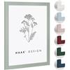 Haak Cornice portafoto moderna stabile Miko verde pastello, 36 x 49 cm (PUZZLEFORMAT), cornice per immagini, certificati, poster puzzle, colori pastello