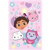 Jerry Fabrics Gabby's Dollhouse - Coperta in pile con motivo Music, 100 x 150 cm, morbido poliestere, con Gabby e Pandy Paws - Super accogliente per bambini