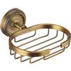 MOBUTOFU Porta Sapone da Parete Vintage in Ottone, Finitura Oro Antica | Design a Rete Viti a Scomparsa, Scolo Integrato, Installazione Rapida per Bagno e Doccia