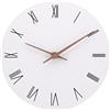 ACCSHINE Orologio da Parete Moderno 30 CM, Orologio da Parete Legno Senza Cornice Silenzioso Minimalista Orologio da Muro Particolare, Decorazione da Parete per Casa Ufficio Cucina Soggiorno (Bianco)