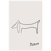 PIANK Stampa artistica su tela con cane bassotto Le Chien di Pablo Picasso, stampa artistica da parete per camera di ragazzi e adolescenti, stampa su tela, senza cornice, 40,6 x 61 cm