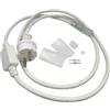 Luccika Kit Alimentatore per Tubi LED, Bianco, 1,5 Metri, IP65, Cavo Resistente, con Spinotti, Guaina e Tappo Terminale