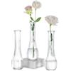 NUPTIO Piccoli Vaso Centrotavola, 21,7cm Alti, 3 Pezzi | Vetro Trasparente, per Composizioni Floreali, per Matrimoni, Feste, Natale, Compleanno, Case Decorazioni