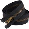 FerraDrend Ottone Chiusura Lampo Metallo da 70 cm,Cerniere Lampo per Giubbotti | Cerniere in Metallo Separabili Nere,Cerniera Metallica con Cursore per Cursore Pelletteria,Cucito,Abiti Pantaloni Merceria