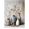 Dazzlewall Decorazione Murale Fiori in Vaso Ceramica Vintage, Poster Rustico Piante Floreali Stile Farmhouse per Soggiorno Camera 30×40 cm Senza Cornice