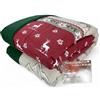 Tex family Trapunta Invernale Super Fantasia Baita - Stile Tirolese Rosso Verde - Microfibra Calda 300gr - Made in Italy - Cm. 220x260