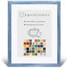 RahmenMax Morena - Cornice portafoto in legno, 33,5 x 48,5 cm, profilo moderno molto angolare, 48,5 x 33,5 cm, ampia scelta di colori: azzurro pulito con vetro sintetico antiriflesso da 1 mm