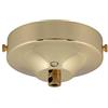 ElekTek Rosone da soffitto concave con diametro 100 mm con staffa cinturino e serracavo. Ideale per lampadine a sospensione vintage a filamento. Finiture metalliche e verniciate a polvere Ottone