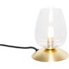 Qazqa elien - Lampada da tavolo Classico - 1 luce - Ø 12 cm - Oro/Ottone - Design I Rustico - Soggiorno I Camera da letto I Sala da Pranzo I Cucina