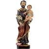 Holyart Statue in resina e PVC: Statua San Giuseppe Bambino gigli 12 cm resina
