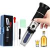 YUJUVI Rifrattometro Alcolico 0-80% Densimetro Alcool con Funzione ATC per Alcolici, Analisi del Vino ed Etanolo