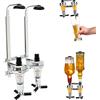 Uennm Portabottiglie da Parete - Dispenser Dosatore in Alluminio per 2 Bottiglie - Bar Butler per Bevande Alcoliche - Ideale per Party e Bar