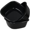 Gloreen Bacinella quadrata da 8 l, 3 confezioni di piccole bacinelle in plastica, colore nero