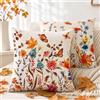 BRUKUSUR Fodere Cuscini 45x45 2 Pezzi Beige Decorazione Autunnale Stile Federe Cuscini Divano -per la Soggiorno Camera da Letto Divano per Cucina, Sedia, Soggiorno, Giardino Decorazione Domestica