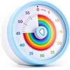 EZYLINKER Timer visivo per bambini con retro magnetico (batterie incluse), conto alla rovescia di 60 minuti per classe, ufficio, cucina, scrivania, strumento di gestione del tempo dei bambini con funzionamento