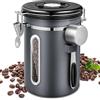 NCKIHRKK Barattolo per Caffè,Barattolo Caffè Ermetico,Contenitore Caffè Acciaio Inox,Lattina di Caffè Sottovuoto con Un Quadrante Della Data e Cucchiaio,per Conservare Il Caffè Fresco in Chicchi,Noci