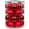 MAGIC by Inge Magic - Palline di Natale in vetro, 6 cm, 20 pezzi, palline per albero di Natale, colore: rosso lucido/opaco