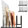 Kunaxku Set di 2 supporti per taglieri, Tavolo da Taglio Rack di Stoccaggio Porta Tagliere Verticale in Metallo Supporto per Coperchi di Pentole Porta Coperchi Pentole Salvaspazio Organizzatore per Coperchi