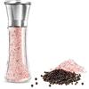 GLLBTPT Macina sale e pepe, in acciaio inox, ricaricabile, per sale e pepe in grani, regolabile, per spezie, sali marini, Himalayan o pepe macinato fresco