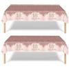Naapesi 2 Pezzi Tovaglia per Compleanno 18 anni, Tovaglie per Feste Impermeabile, Tovaglia in Oro Rosa Decorazione, Tovaglia in Plastica per Feste,Compleanno, Giardino Picnic-137x274cm (18th)