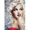 KUSTOM ART Poster Decorativo da Parete Marilyn Monroe Stile Pop Art Street Art Stampa Artistica su Carta Patinata 42x30 cm Senza Cornice