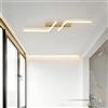 TZSMUM LED Moderni Lampada da Soffitto 2700K-6500K Dimmerabile Plafoniere con Telecomando Plafoniera Interni Lunghi Lineari Ferro Silicone Balcone Decorativi per Soggiorno (Oro,80cm)