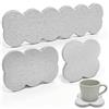 jinminamz Tappetino Lavello Cucina, Terra di Diatomee Sottobicchieri, 3 Pezzi Diatomite Vassoio Bagno, Forme Delle Nuvole Assorbente Tappetino in Pietra per Tazze Spugna Sapone