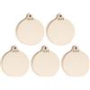 Ideen mit Herz Palline Decorative per Albero di Legno, Ciondoli Vuoti per Dipingere, Palline per Albero di Natale, Decorazione per l'Albero di Natale, 9,3 x 7,9 cm, Piatte, 1,7 mm di Spessore