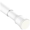 Venwemong Aste per tende con morsetti Aste telescopiche per tende senza forature per doccia 190-410 cm- (diametro 32 mm)