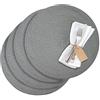 Westmark Set di Tovagliette, CIRCLE, Grigio, Set da 4 Pezzi, Lavabili, Tessuto Sintetico, Ø 38 cm, Saleen Edition, 01211044154
