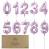 BEAN LIEVE Set di 10 candele con numero da 0 a 9, candele di compleanno con taglio diamantato, per torte, decorazioni per torte per il 1° - 98° compleanno, foto, feste (Oro rosa)