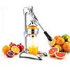 Eirolace Spremiagrumi Inox Manuale, Spremi Limone Spremi Arancia a Leva Acciaio 304 | Estrattore di Succo con 2 Testine 12,5 cm per Limone Arancia Melograno Pompelmo