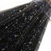 Valicaer Tessuto a rete in tulle nero glitterato con stelle glitterate, 1,5 x 2 m, materiale trasparente in poliestere lucido per costumi da palcoscenico, artigianato fai da te, decorazione per