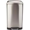 Kitchen Move Greenwich Pattumiera di Design a Pedale da Cucina, 40 l, in Acciaio Inox, con Secchio e Coperchio bombato