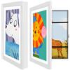 ROYUEXT Cornice artistica per bambini, 2 pezzi, formato A4, con apertura frontale magnetica