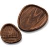 com-four® 2x Vassoi in Legno di Acacia, Forma Organica | Vassoi decorativi per snack, formaggi e salumi, ideali per buffet, tavola e decorazione