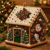HiGropcore Diamond Painting Natale 3D, villaggio di Natale, casa di Natale (H) | Diamond Painting per adulti, fai da te, motivo: città di Natale, decorazione per albero di Natale, dipingere con i numeri