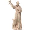 Holyart Statua San Francesco con animali acero naturale Valgardena, 10 cm (3.94 inc.)
