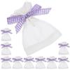 WHAMVOX 10 Pezzi Sacchetti di Lavanda Vuoti Bianco Finestra Trasparente 9x12cm, Sacchetti Profumati Multiuso per Confezioni Regalo e Decorazioni