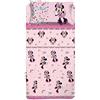 hermet Minnie/Completo Lenzuolo Singolo / 1 Piazza / 100% Cotone/Disney/Prodotto Ufficiale