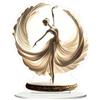 Generisch Statuetta da ballerina in acrilico 2D da scrivania | Statua di ballerina per casa, comodino, dormitorio, inaugurazione della casa, compleanno, appartamento, libreria