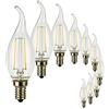 SUNSEED 10x Lampadina E14 Filamento LED 3W Colpo di Vento 350 Lumen Luce Calda 2700K, 32W Equivalente
