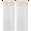 emmevi Tende Finestre Porte Interno Coppia 2pz Tessuto Semitrasparente Shabby Chic Rustiche 60x240 Beige