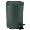 Spirella - Cestino a Pedale Adelar - Acciaio Opaco - Meccanismo Slow Close Silenzioso - Rivestimento Anti-Tracce - Design Moderno ed Elegante - Verde Scuro Opaco - 3L