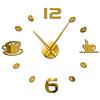 VCS Coffee shop fai da te grande orologio da parete design moderno coffee shop appeso a parete parete della cucina decorazione della tavola(120CM,oro)