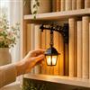 Siebkorb Lanterna per biblioteca, illuminazione decorativa per libreria, lampada da angolo vintage fantasy, luce magica da lettura per topi di biblioteca, decorazione portatile per scaffali, regalo