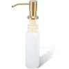 Cyrank Dispenser Sapone Cucina per Lavello, 300ml Dispenser Liquidi per Lavello Cucina, Dispenser di Sapone Integrato con Rotazione a 360° Erogatore Sapone 360 può essere ruotato Oro