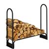 Relaxdays Scaffale Portalegna, per Ceppi da 25 cm, Porta Legna da Ardere Interni ed Esterni, 90x110x29 cm, in Ferro Nero