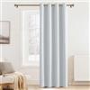 PONY DANCE Tenda Oscurante Termica Isolante Freddo e Caldo da Interno | per Camera da Letto, Soggiorno, con Anelli, Facile Lavaggio, Moderne, Blackout, 1 Pezzo L 140 x A 240 CM, Bianco Grigiastro